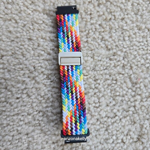 Samsung Galaxy Watch 20mm Stretchy Braided Fabric Band With Magnetized Closure - Picture 5 of 6